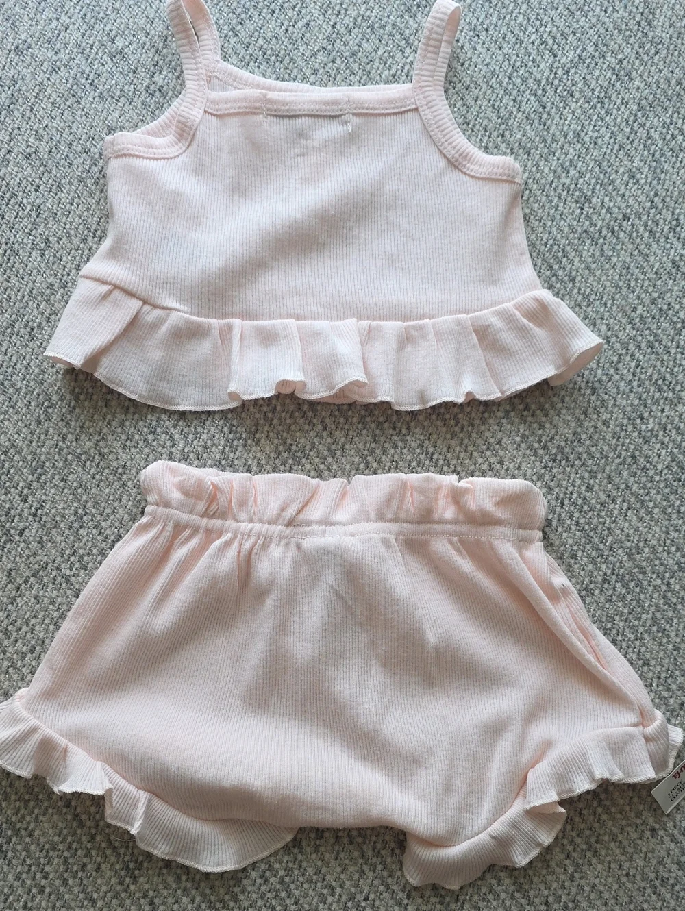 Rachel Zoe Baby Pink Ruffle Tank & Shorts Set